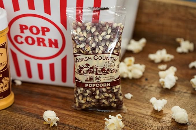 Amish Country Popcorn | 24-4 Oz Bags - Purple Kernels | Old Fashioned, Non-GMO and Gluten Free