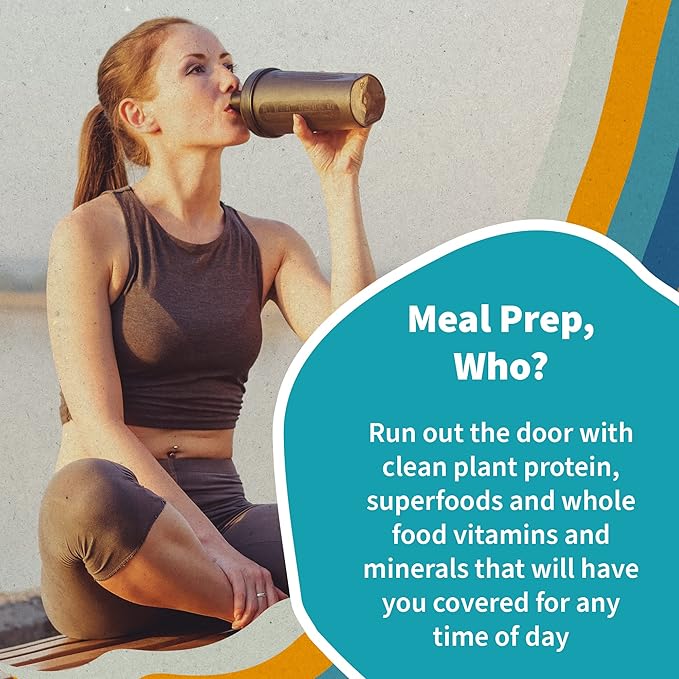 Garden of Life Meal Replacement Shakes, Vegan, Raw, Organic, Lightly Sweet Protein Powder with Plant Based Pea Protein, Sprouts, Greens, Probiotics, 14 Servings