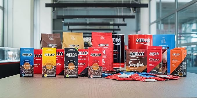 Aiello Caffe Italian Espresso Coffee Beans 2.2 LB Bag, Medium Whole Bean Coffee Freshly Roasted and Blended in Southern Italy, Intenso