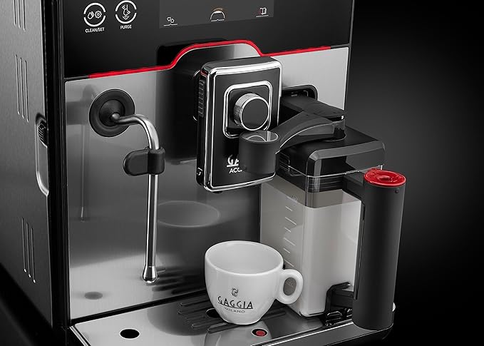 Gaggia Accademia Luxury Italian Fully Automatic Espresso Machine with 19 Customized drink settings,0.5 Liters,RI9782/46 Brushed Stainless