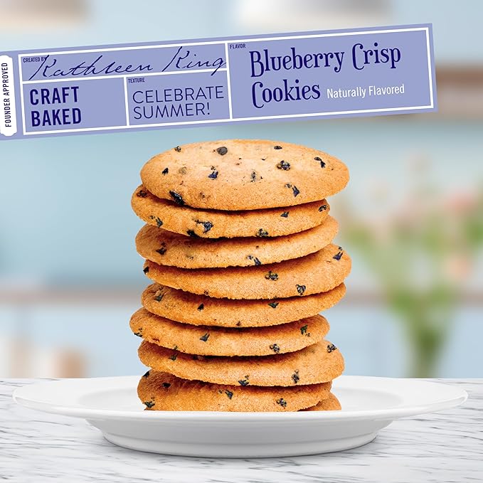 Tate's Bake Shop Blueberry Crisp Cookies, Limited Edition, 4-7 oz Bags