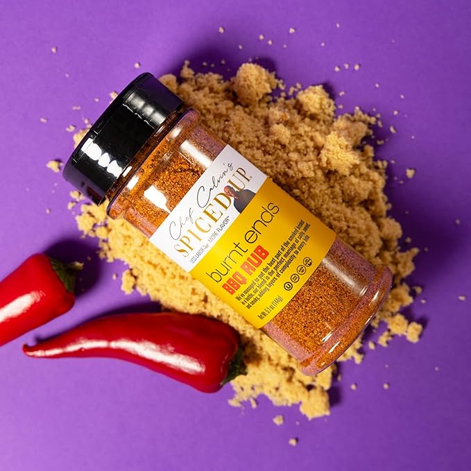 Spiced Up Burnt Ends BBQ Rub ??Bold, Smoky Dry Rub for Beef, Chicken, Pork & Seafood ??Sweet & Savory Brisket-Inspired Seasoning with Honey, Mustard & Hickory Smoke ??Gluten-Free, Non-GMO ??5.1 oz