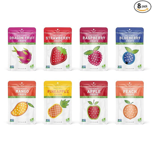 Nature's Turn Freeze-Dried Fruit Snacks, Superfruit Variety, Pack of 8 (1.2oz Each)