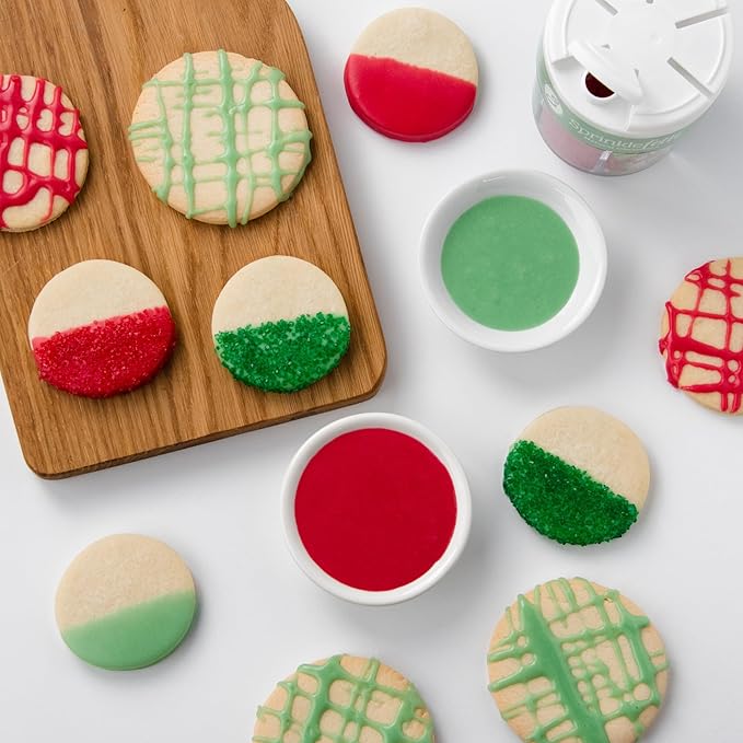 Sweets Indeed Sprinkles 6 Cell Edible Sprinkle Mix Jimmies Perfect for Cake Decorations Baking Ice Cream Cookies Cupcake Topper (Christmas)