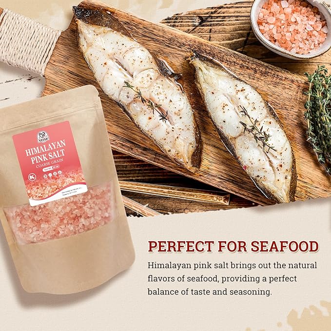 52USA Whole Black Peppercorns 12 oz + Himalayan Pink Salt (Coarse Grain) 2 lb - Salt and Pepper Grinder, Black Peppercorn Refil, Pink Himalayan Sea Salt, 2 Piece Set