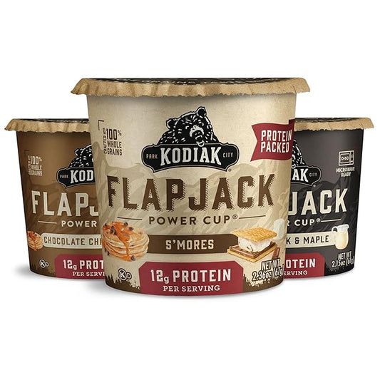 Kodiak Cakes Protein Pancake On The Go Flapjack Cups Mix; Buttermilk, Chocolate Chip, & S?셫ores Variety Pack