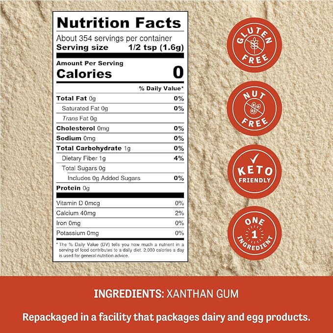 Judee's Gluten Free Xanthan Gum - 20 oz - Baking Supplies - Delicious and 100% Gluten-Free - Great for Keto Syrups, Soups, and Sauces - Enhances Texture and Thickens Dough and Baked Goods