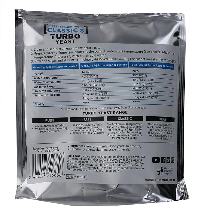 Still Spirits Classic Turbo Yeast 18% 175 gm