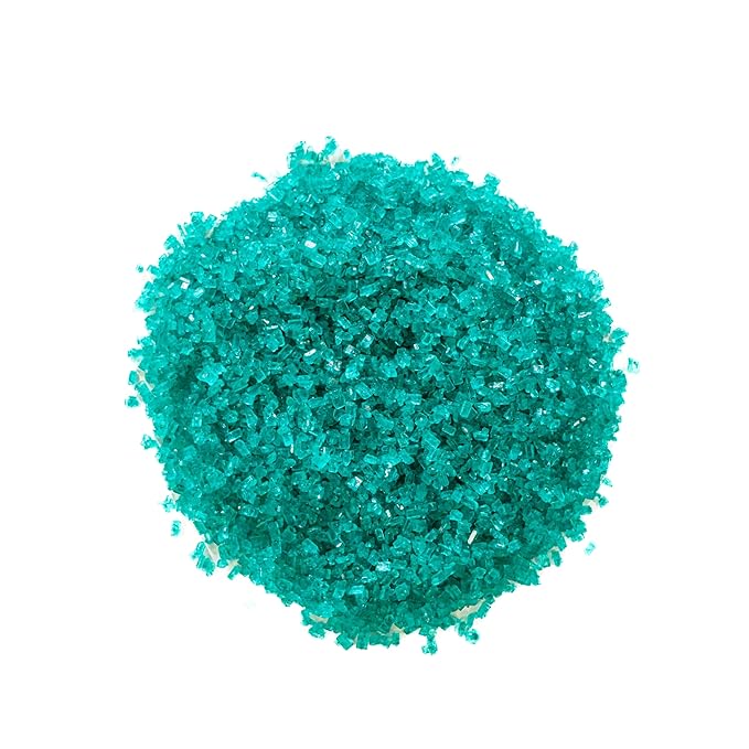 Bakerpan Sugar Sprinkles for Baking - 7 Ounce Teal Decorating Sugar Crystals for Cookies, Cake Pops, Ice Cream (Made in USA)
