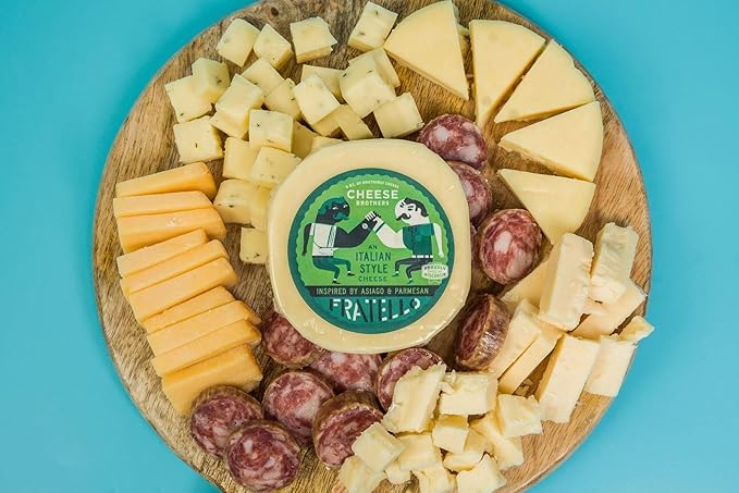 Cheese Bros. Deluxe Charcuterie Gift Box | Fresh from Wisconsin | Includes Dill Havarti, Smoked Gouda, Fratello, Adelheid, 8-Year Aged Cheddar, Summer Sausage, Jam, Mustard | Great Food Gifting Idea