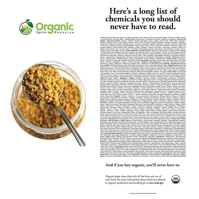 Organic Fenugreek Powder | 8 oz - 226g | USDA Organics and Non-GMO Verified Project Approved | Product of India | 100% Raw and Natural | Resealable Kraft Bag by SHOPOSR