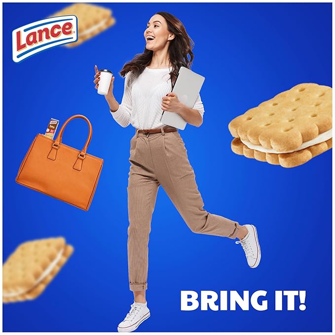 Lance Sandwich Cookies, Nekot Vanilla Creme, 10 Individually Wrapped Packs, 6 Sandwiches Each