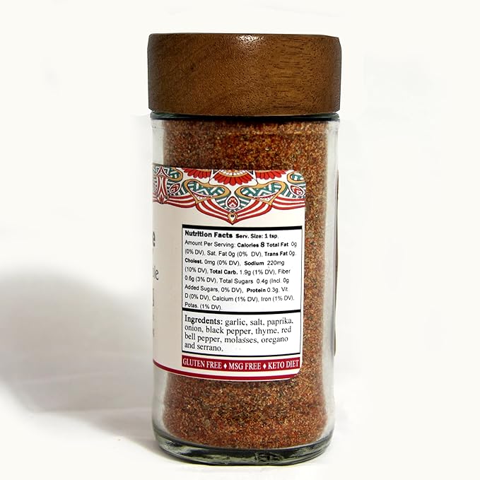 The Grindstone, Roasted vegetable seasoning and spice mix, Hand blended rubs and spices for roasting, baking, bbq, 2.8 oz. Glass Jar with Sifter, Pack of 2
