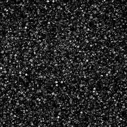 Edible Black Sprinkles, Sanding Sugar Crystals, 150g, Black Sugar Sprinkles for Cake Decorating, Cookie, Cupcake Toppers Decoration, Wedding Halloween Christmas Supplies