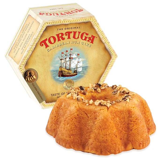 TORTUGA Caribbean Original Rum Cake with Walnuts - 32 oz Rum Cake - The Perfect Premium Gourmet Gift for Gift Baskets, Parties, Holidays, and Birthdays - Great Cakes for Delivery