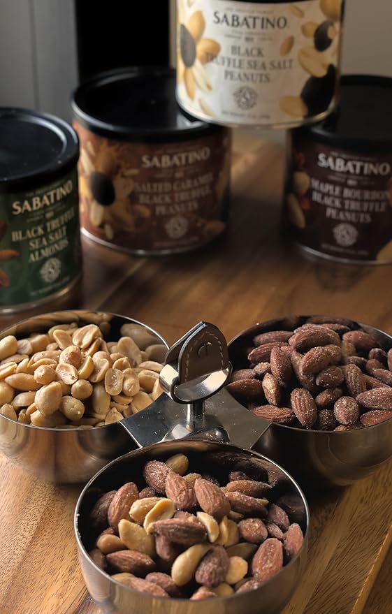 Sabatino Black Truffle Sea Salt Almonds ??Gourmet Roasted Almonds with Black Truffle & Sea Salt, Premium Snack, Keto-Friendly, 10 oz