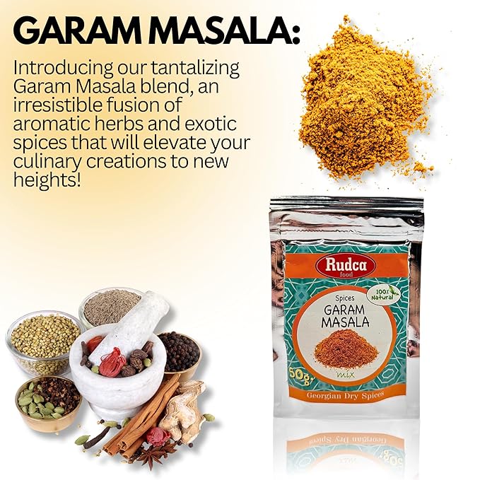Rudca Food Georgian Garam Masala Spice Blend - Aromatic Spice Blend Georgian Natural Mix - 1.78 oz (Pack of 1)