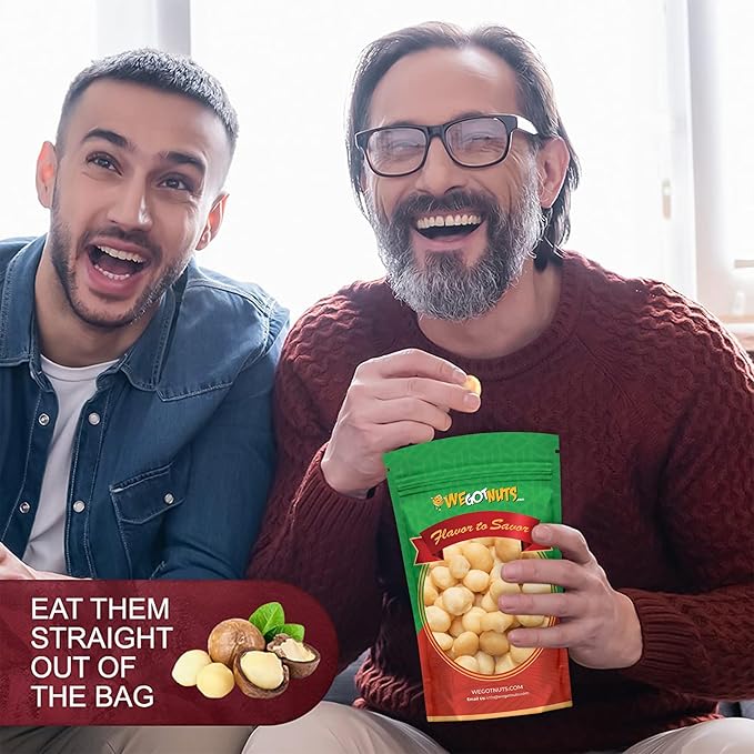 Raw Deluxe Macadamia Nuts - 6 lbs - Shelled & Unsalted Premium Quality Kosher Raw Macadamia Nut Snack Pack By We Got Nuts - Natural Gourmet Fresh Macadamia Nuts Bulk - Packed In A Resealable Pouch Bag
