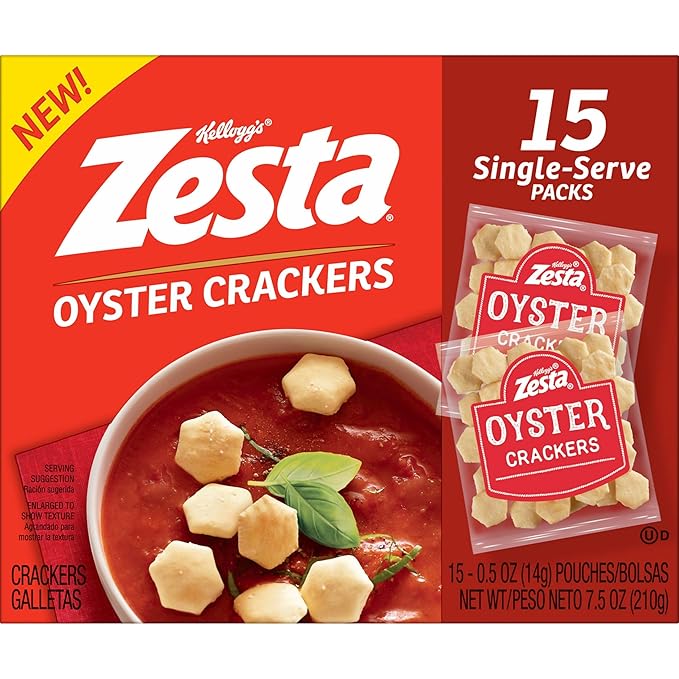 Zesta Oyster Crackers, Single Servings, Original (6 Boxes, 90 Packs)