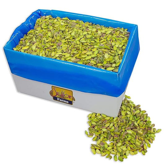 Setton Farms Premium California Raw Pistachio Halves, Bulk Pistachio Split Kernels, Bulk Raw Pistachio Pieces, 5lb Bulk Case, Chopped Pistachios for Baking and Cooking (Perfect for making Dubai Chocolate)
