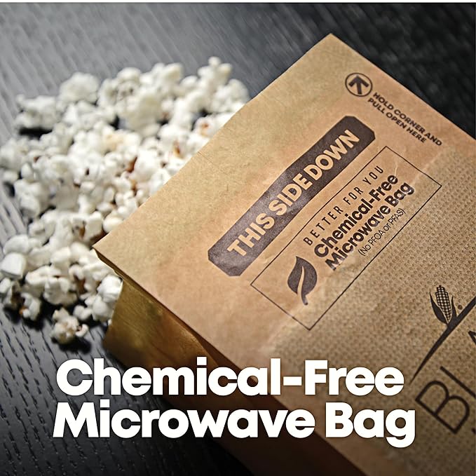 Black Jewell Gourmet Microwave Popcorn, Healthy Popcorn Snack, No Salt No Oil, 8.7 Ounces (Pack of 1)