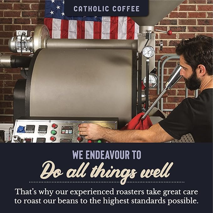 Catholic Coffee St. Dymphna | Half Decaf Medium Roast Ground Coffee ??Nutty & Citrus Notes | 12oz Bag ??Catholic Gift Offering Peace and Balance