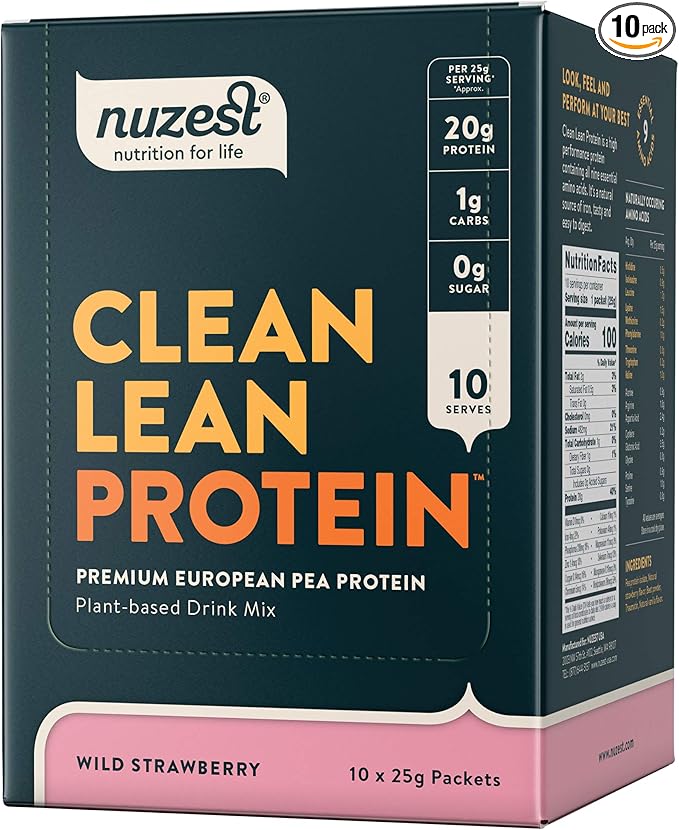 Nuzest - Pea Protein Powder - Clean Lean Protein, Premium Vegan Plant Based Protein Powder, Dairy