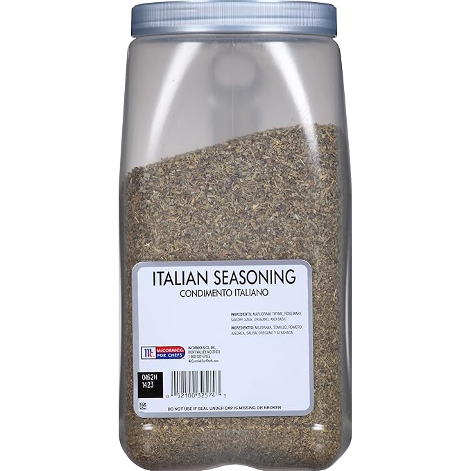 McCormick Culinary Italian Seasoning, 1.75 lb - One 1.75 Pound Container of Italian Seasoning Blend for Mediterranean Cuisine, Perfect for Pasta Sauces, Meatballs, Pizza, Soups, Chicken and More