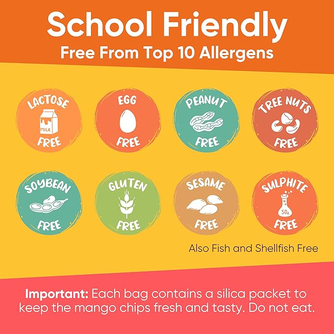 Yammy Dried Mango Chips Like Freeze Dried Fruit, No Sugar Added 1 Ingredient Healthy Snack for Adults Kids, Unsweetened Dry Slices of Mangoes, 3g Fiber, Low Calorie Vegan Gluten Free, 3.9oz Value Size