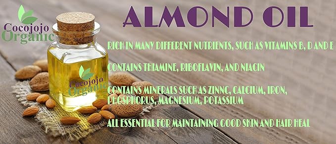 cocojojo Pure Bitter Almond Oil - Unrefined, Cold Pressed, Extra Virgin, All Natural - Perfect for Hair, Face, Skin, Nails (1 Gallon)