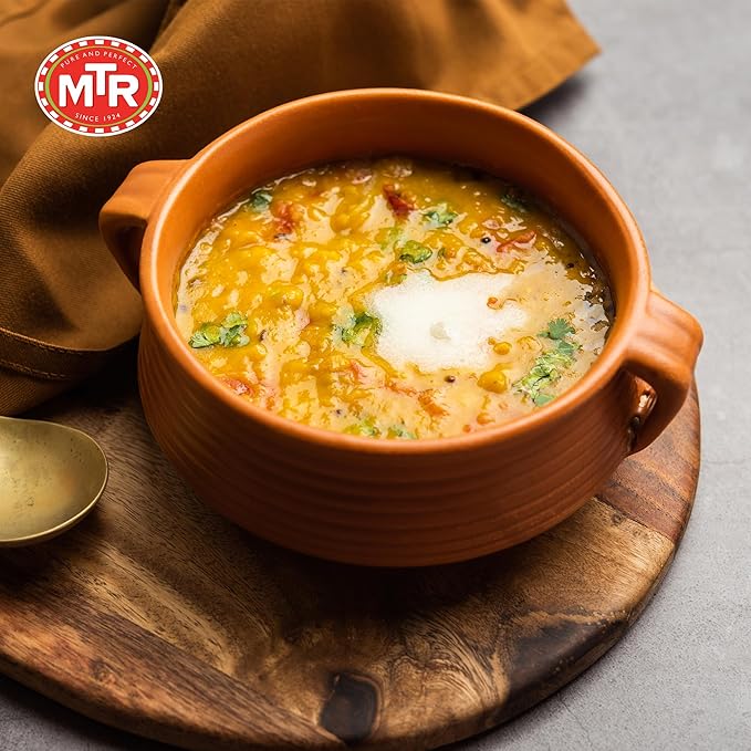MTR - Minute Meals: Dal Fry - Flavorful Seasoned & Cooked Lentils - Authentic Indian Ready-To-Eat Meal - No Added Preservatives - A Quick Meal Suitable for Vegetarians, Ready in Minutes! (Pack of 6)