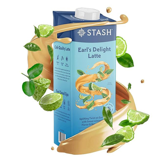 STASH Earl's Delight Earl Grey Tea Latte Concentrate - Barista Style Caffeinated Black Tea Beverage - Crafted in Oregon - Plant Based and Dairy-Free, Serve Hot or Iced, 32 fl oz