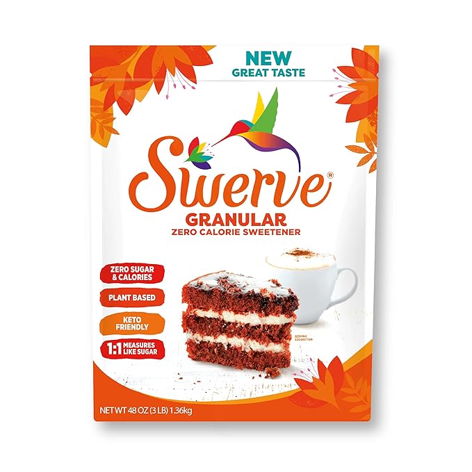 Swerve Ultimate Sugar Replacement Sweetener, Granular Sugar Substitute, Zero Calorie, Keto