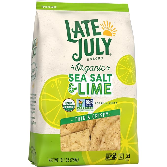 Late July Sea Salt & Lime Organic Tortilla Chips, 10.1 Oz Bag
