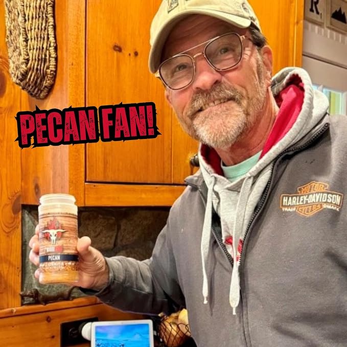 Gourmet Pecan Rub | Pecan BBQ Seasoning Rub for Turkey, Pork, Ribs, Chicken and Salmon | No Artificial Flavors and No MSG added | Runnin??Wild Foods, 11 ounces