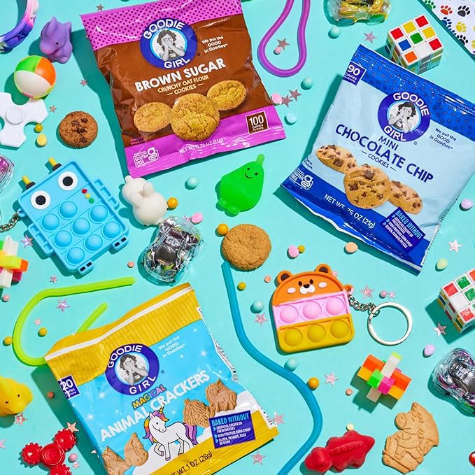 Goodie Girl Mini Chocolate Chip Cookie Snack Packs | Peanut Free, Gluten Free, Egg Free, Dairy Free | 90 Calories (10 Count)