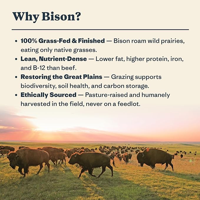 Patagonia Provisions Bison Sticks - Original | 100% Grass-Fed, 8g of Protein, 60 Calories | No Artificial Ingredients, Added Flavors, Fillers, or Nitrates | Pack of 12, 1 oz Each