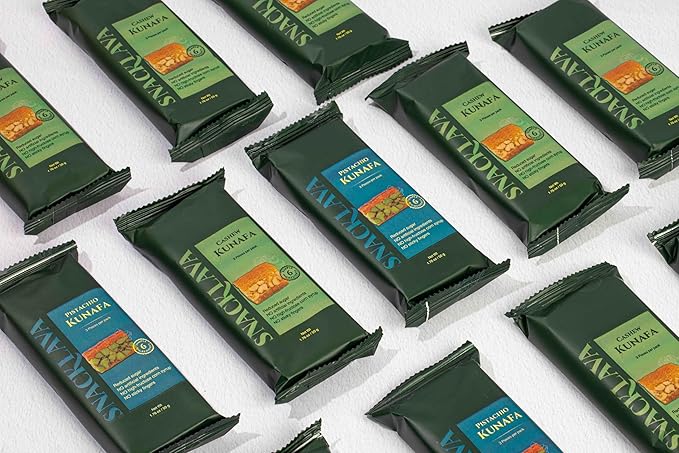 Snacklava Pistachio Kunafa Bites - 6 Pack (3 Pieces per Pack) - No Artifical Ingredients, Colors or Preservatives