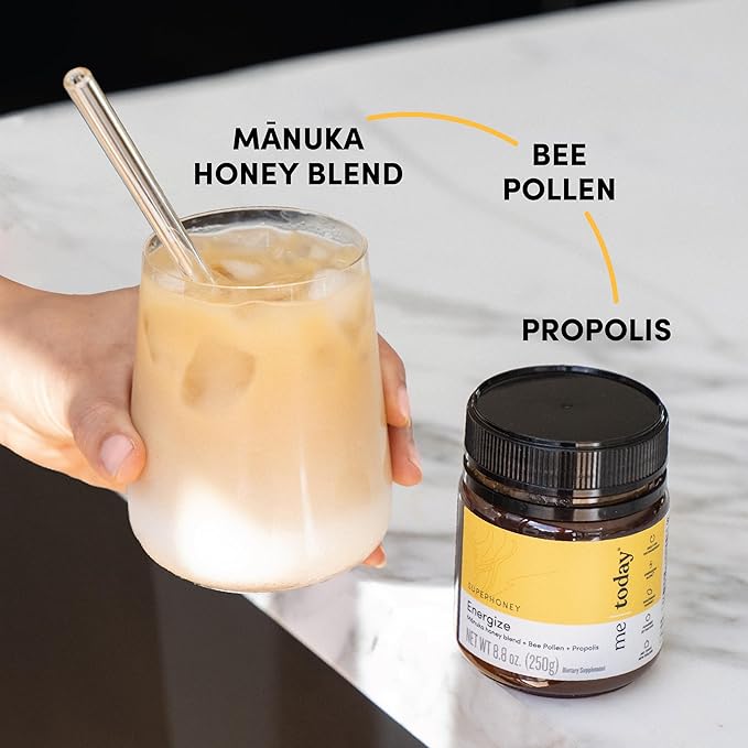 Me Today - Energize New Zealand Mānuka Honey Blend With Propolis & Bee Pollen, from New Zealand (8.8oz)