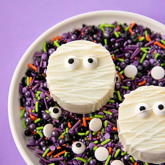Sweets Indeed Halloween Eyeball Tacklebox ??2.53 oz Assorted Candy Eyeballs for Baking & Decorating ??18mm, 10mm & 3mm Edible Eyes for Cookies, Cupcakes & Cakes