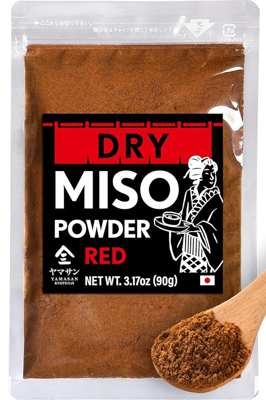 YAMASAN KYOTO UJI Japanese Dry Red Miso Seasoning, Freeze-Dried Red Miso Powder, Rich Flavor and Umami, No Additives, Vegan, Delicious Choice for Various Foods, Made in Japan 90g(3.17oz)