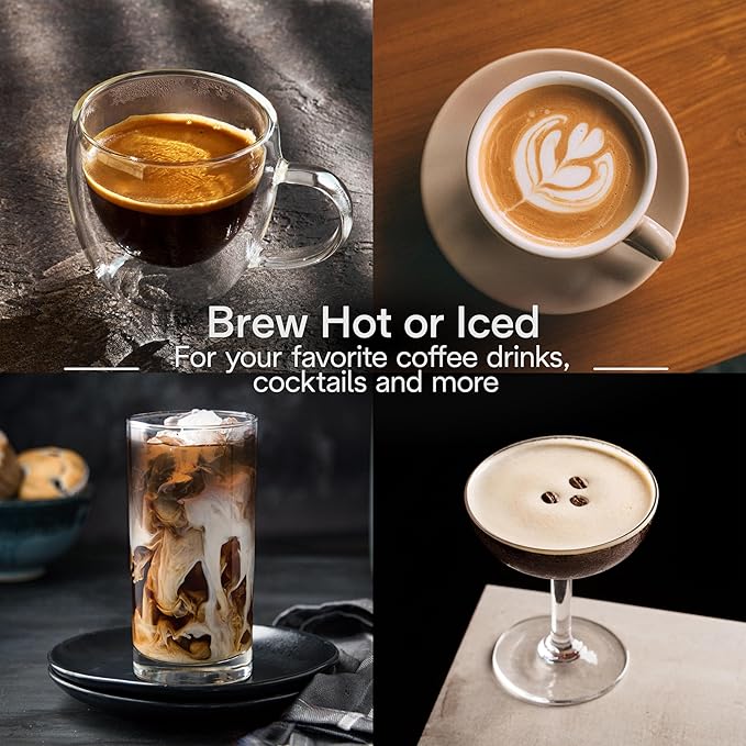 De'Longhi Dedica Duo Compact Espresso Machine - Cold Brew Coffee Maker with Milk Frother Wand- for Espresso, Hot & Iced Coffee, Cappuccinos, Lattes & Home Barista Brewing, Ros챕 Pink