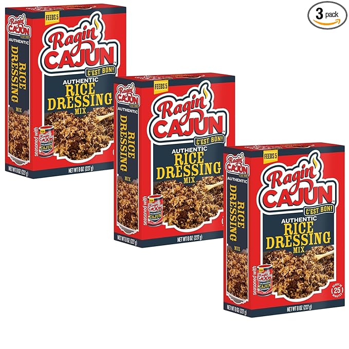 Ragin Cajun Rice Dressing 8oz (Pack of 3)