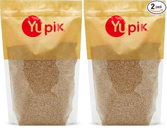 Yupik Whole Sesame Seeds 2.2 lb, Natural, Unhulled, Gluten-Free, Kosher, Vegan, Raw, Source of Protein, Fiber & Iron, Cholesterol-free, Sugar-free, Low-Carb (Pack of 2)