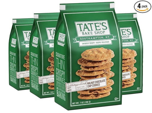 Tate's Bake Shop Walnut Chocolate Chip Cookies, 4 - 7 oz Bags