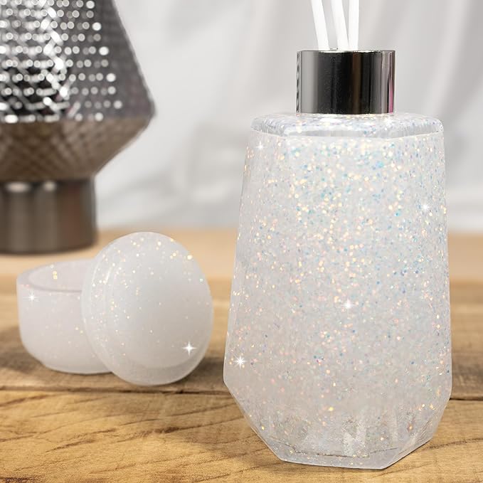 Hemway Premium Glitter Shaker - Mother of Pearl Iridescent | 130g Fine Metallic Flake Sequins for Resin & Epoxy Crafts | Craft Supplies for Tumblers, Festival, Art