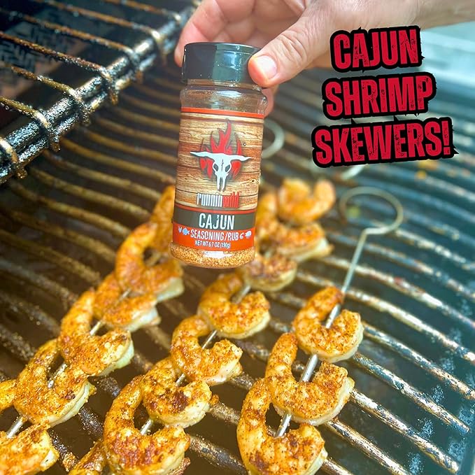 Gourmet Cajun Seasoning | No Artificial Flavors, No MSG added | Premium Cajun Rub for Chicken, Fish, Shrimp and Pork | Runnin Wild Foods, 6.7 ounces