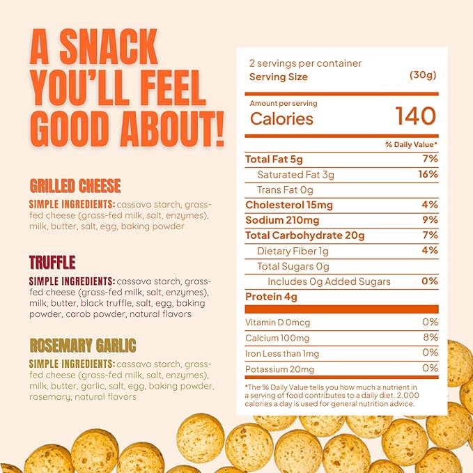 Keep Grazin Grain Free Crunchy Cheese Biscuits - Variety Pack | 2.12 Ounce (Pack of 9) | Gluten & Sugar-Free, Non-GMO Protein Snacks - Baked with 100% Grass-Fed Cheese & Cassava Flour