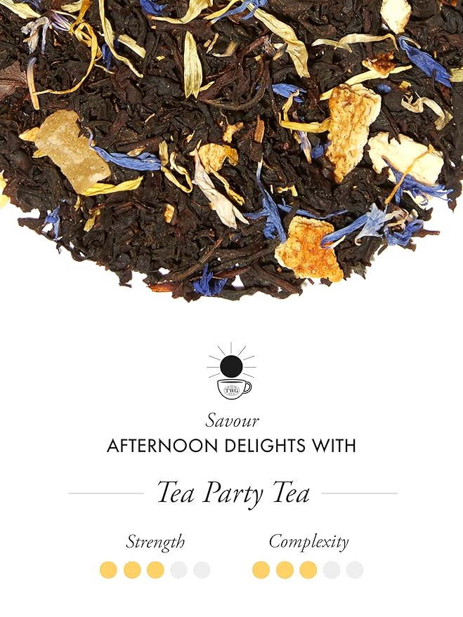 TWG Tea | Tea Party Tea | Black Tea | Marigold & Tropical Fruits | Haute Couture Tin, 100g | Gift Set