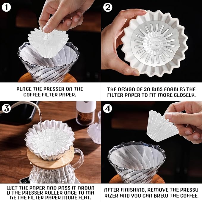 2-in-1 Convertible Style Coffee Filter Shape Fixed Tool For V60 Coffee Filter Paper or Basket Coffee Filter Paper ??Convenient and Efficient Accessory for Enthusiasts